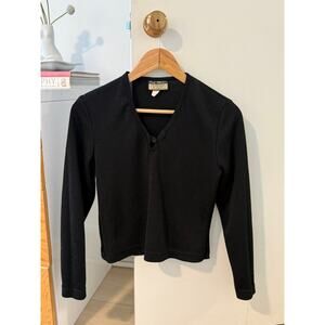 Vintage Wrapper USA Black Minimalist Knit Top M 🖤